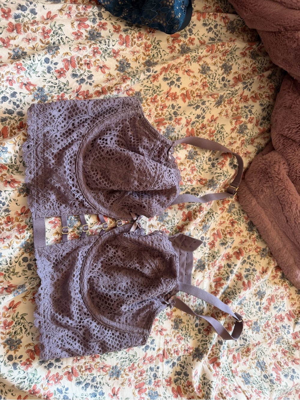Cacique Mauve Lace Longline Bralette